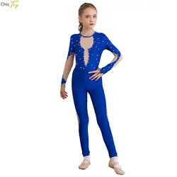 Bambini Balletto Jazz Dancewear Body Body Ginnastica ritmica Stage Wear Performance Costume Ragazze Pattinaggio di figura Unitard