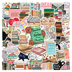50 Pcs New Reading Graffiti Stickers Decoration for Waterproof PVC Stickers on Water Cups Books Travel Cases, Guitar Phone Cases