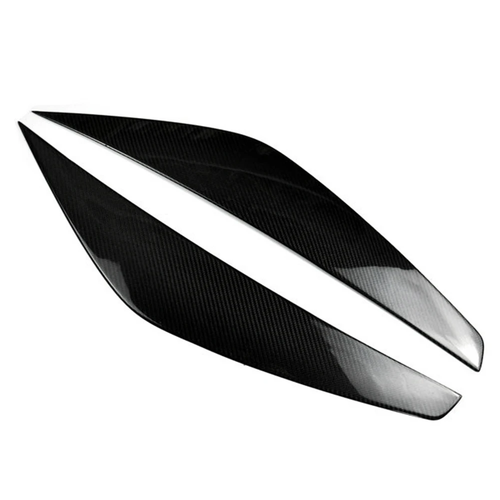 

For Ford Escape Kuga Maverick 2017-2020 Front Headlight Lamp Cover Strip Eyebrow Trim Sticker Real Carbon Fiber Accessories