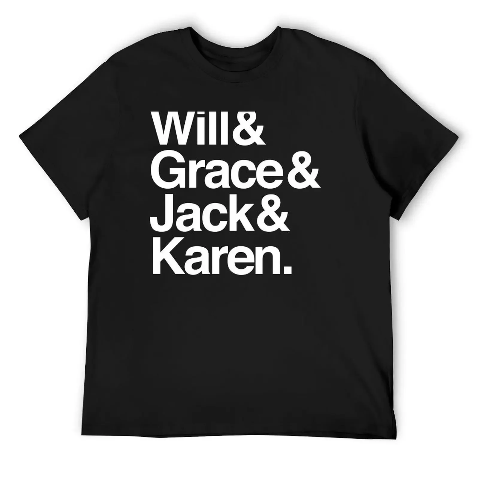 Футболка Will & Grace (& Jack & Karen), летние топы, блузка, футболка с рисунком, мужские футболки