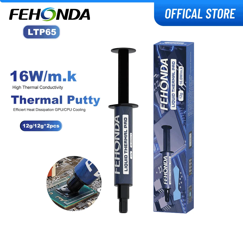 FEHONDA 16W/mK Thermal Putty LTP65 Liquid Thermal Pad Liquid Thermal Grease for Processor High Quality Thermal Paste for CPU GPU