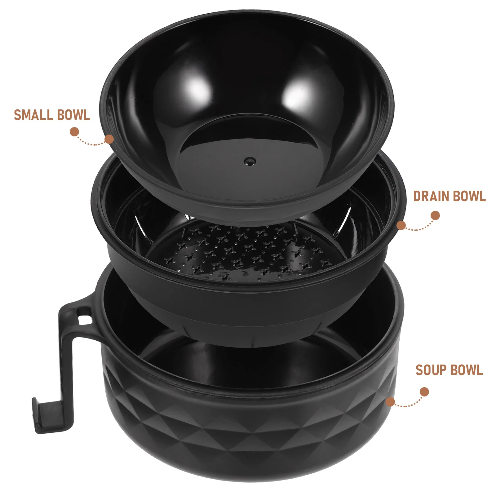 

1 Set Multi-Function Bento Bowl Wheat Straw Ramen Soup Salad Container Lid Fork Reusable Lunch Supply Kitchen Gadgets