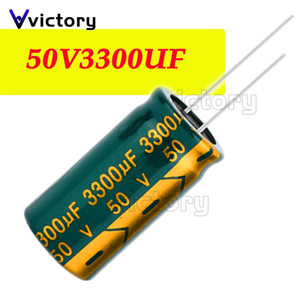 2PCS 50V3300UF 18*35mm 3300UF 50V 16*35 Aluminum electrolytic capacitor