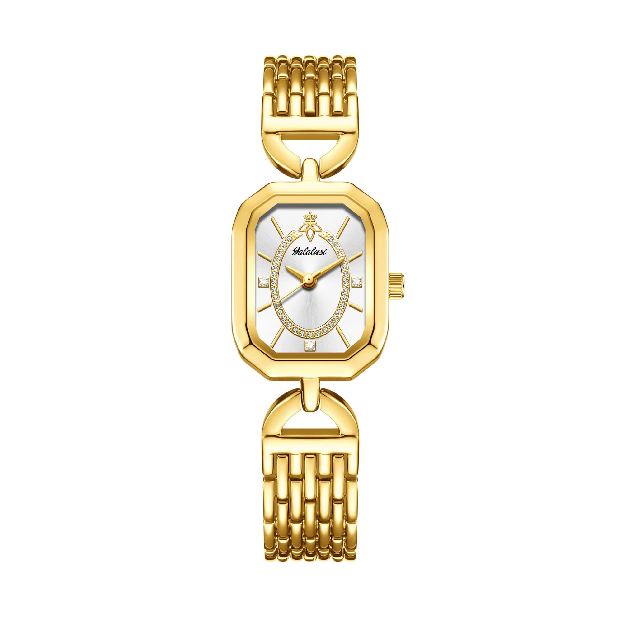 YaLaLuSi Retro square-faced, affordable luxury, minimalist bracelet watch – a compact and elegant business-style quartz watch view 5