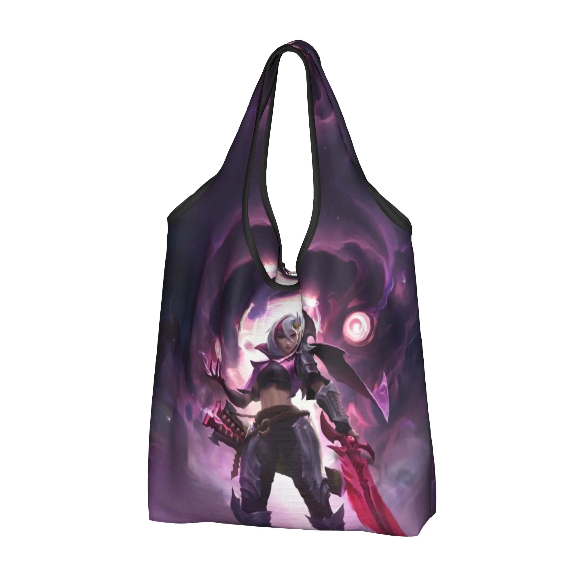 Recycling MLBB Game  Shopping Bag Women Tote Bag Portable Mobile Legends Bang Bang MOBA  Grocery Shopper Bags