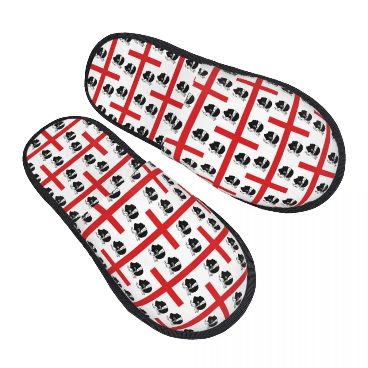 Custom Italy Traditional Flag Of Sardinia Sardegna Slippers Memory Foam Warm Soft Women House Slipper Bedroom Fluffy Shoes