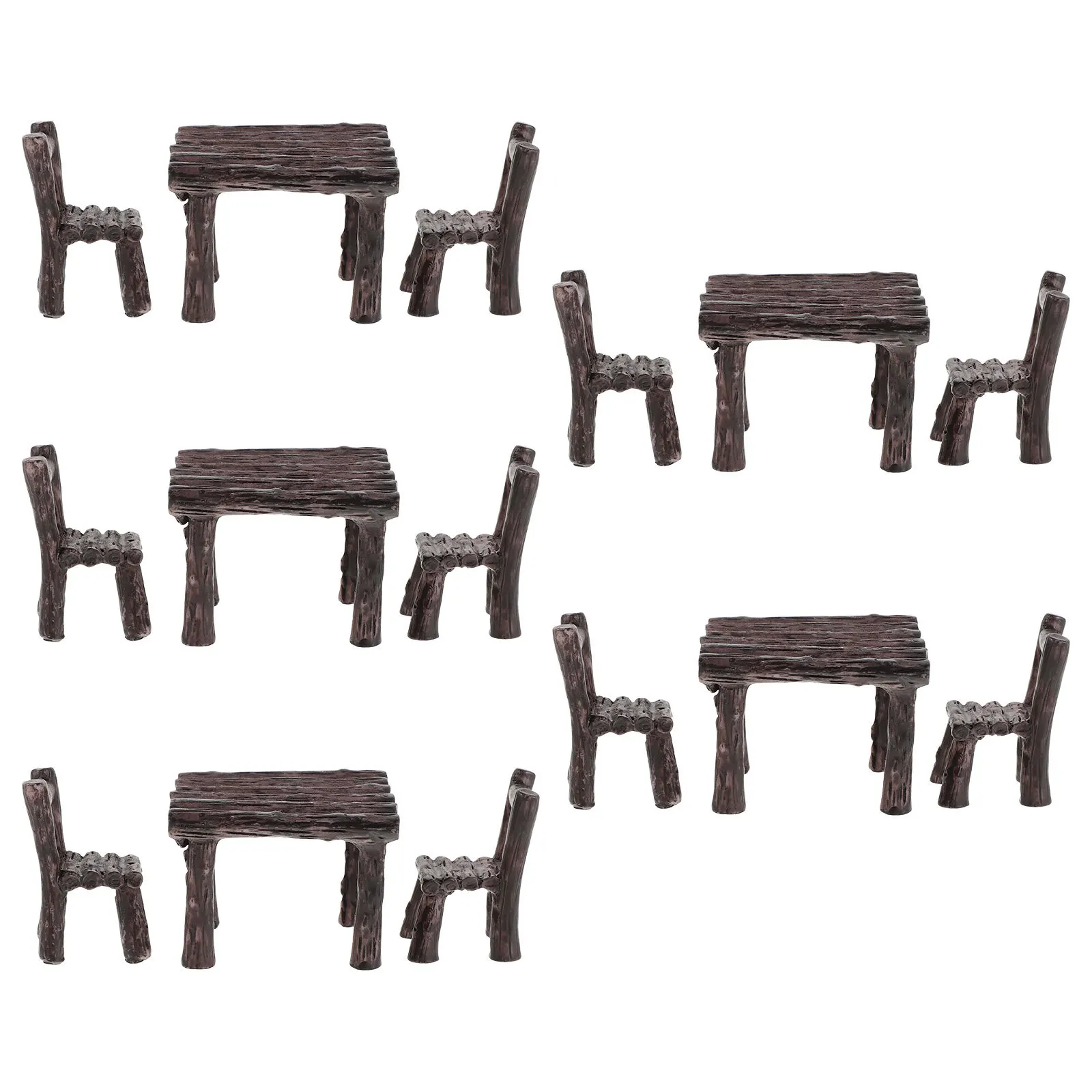 

Набор мебели для кукольного домика из 5 предметов: стол и стулья из смолы, миниатюрный белый декор для детской комнаты, комплект стола и стульев для детей, маленький