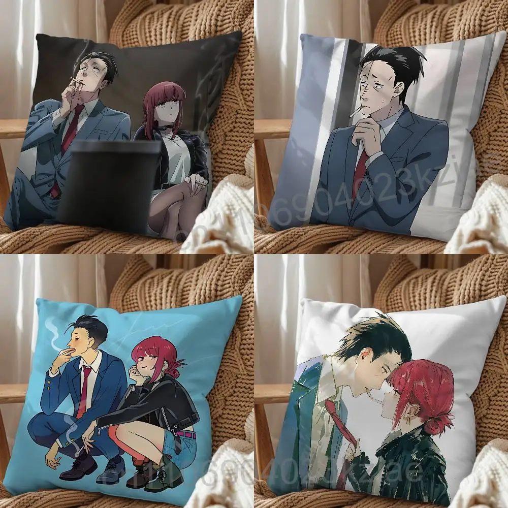 love S-Smoking Behind the Supermarket with You Cartoon Pillow Cover, 4K HD Printed Cushion Cover case with Various Exquisite