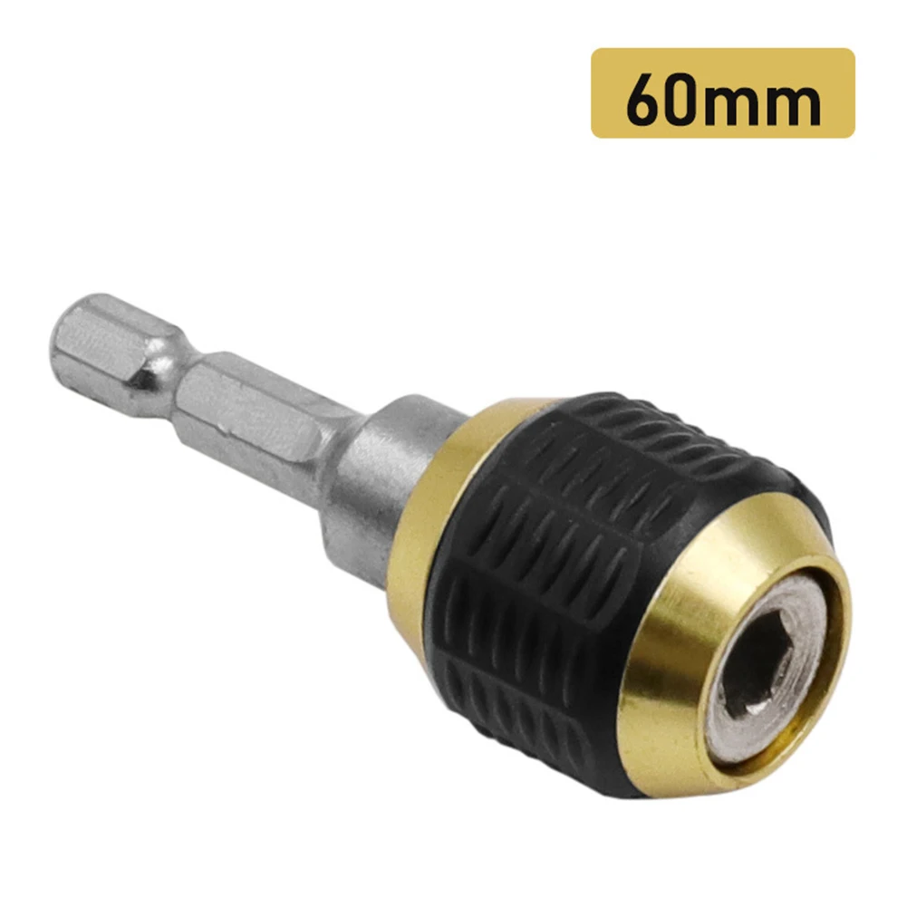 Heavy Duty Carbon Steel 60mm Drill Chuck Screwdriver with 1/4 Hex Shank Bit Quick Change Adapter for Durable Tool Use