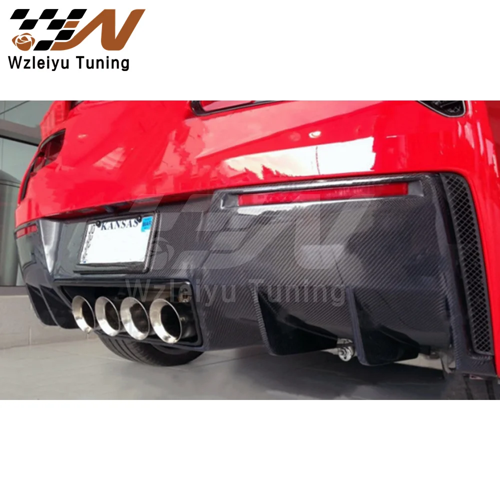 Carbon Fiber Rear Bumper Diffuser Fit For Chevrolet Corvette C7 14-17 High Quality Fitment