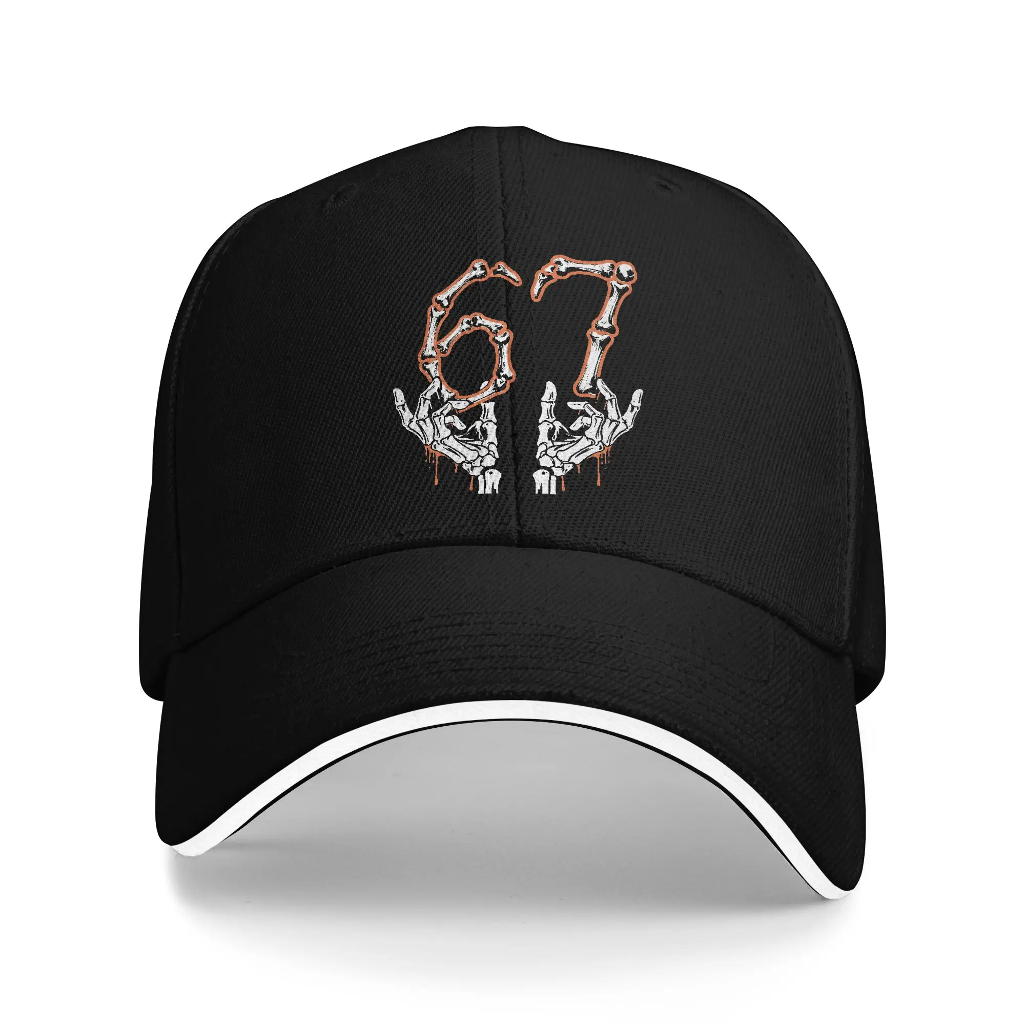 67 Meme Six Seven Halloween Baseball Cap  Outdoor Sport Sun Visor Hip Hop Hats Men Women Fashion Design Snapback Cap