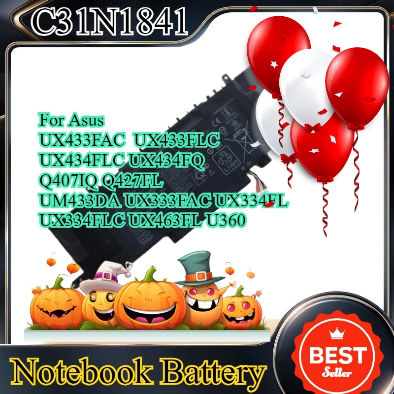 

C31N1841 Laptop Battery For Asus UX433FAC UX433FLC UX434FLC UX434FQ Q407IQ Q427FL UM433DA UX333FAC UX334FL UX334FLC UX463FL U360