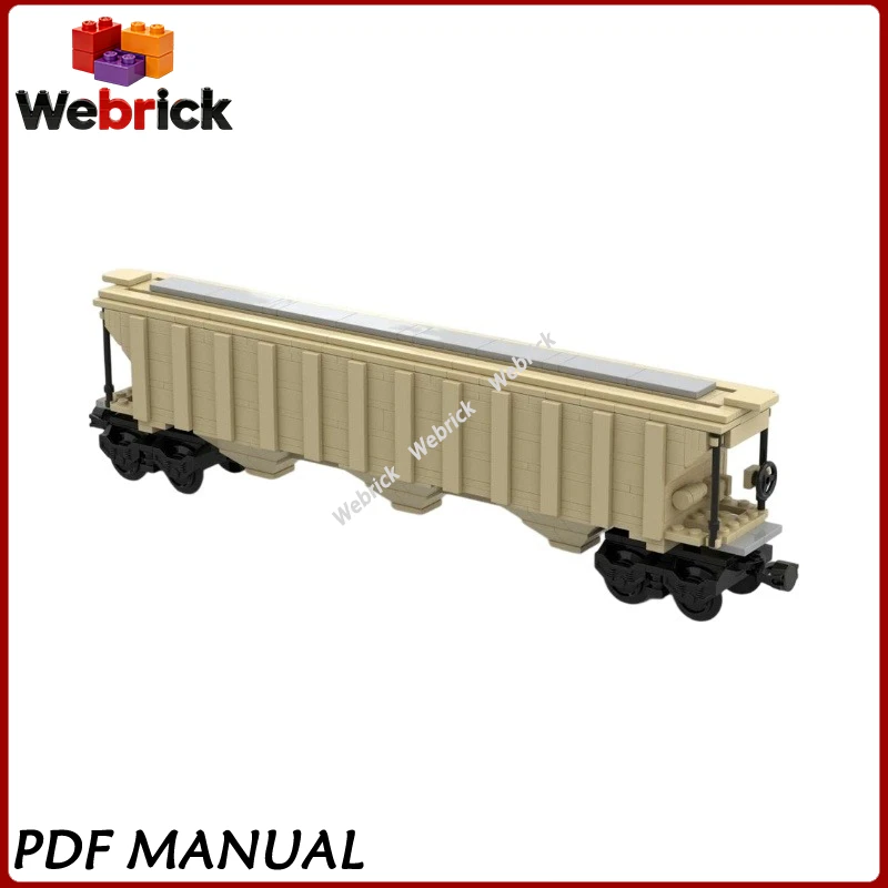 Modern 3-compartment carriage-style building blocks with coal transport train carriage model DIY assembly block puzzle toy518pcs