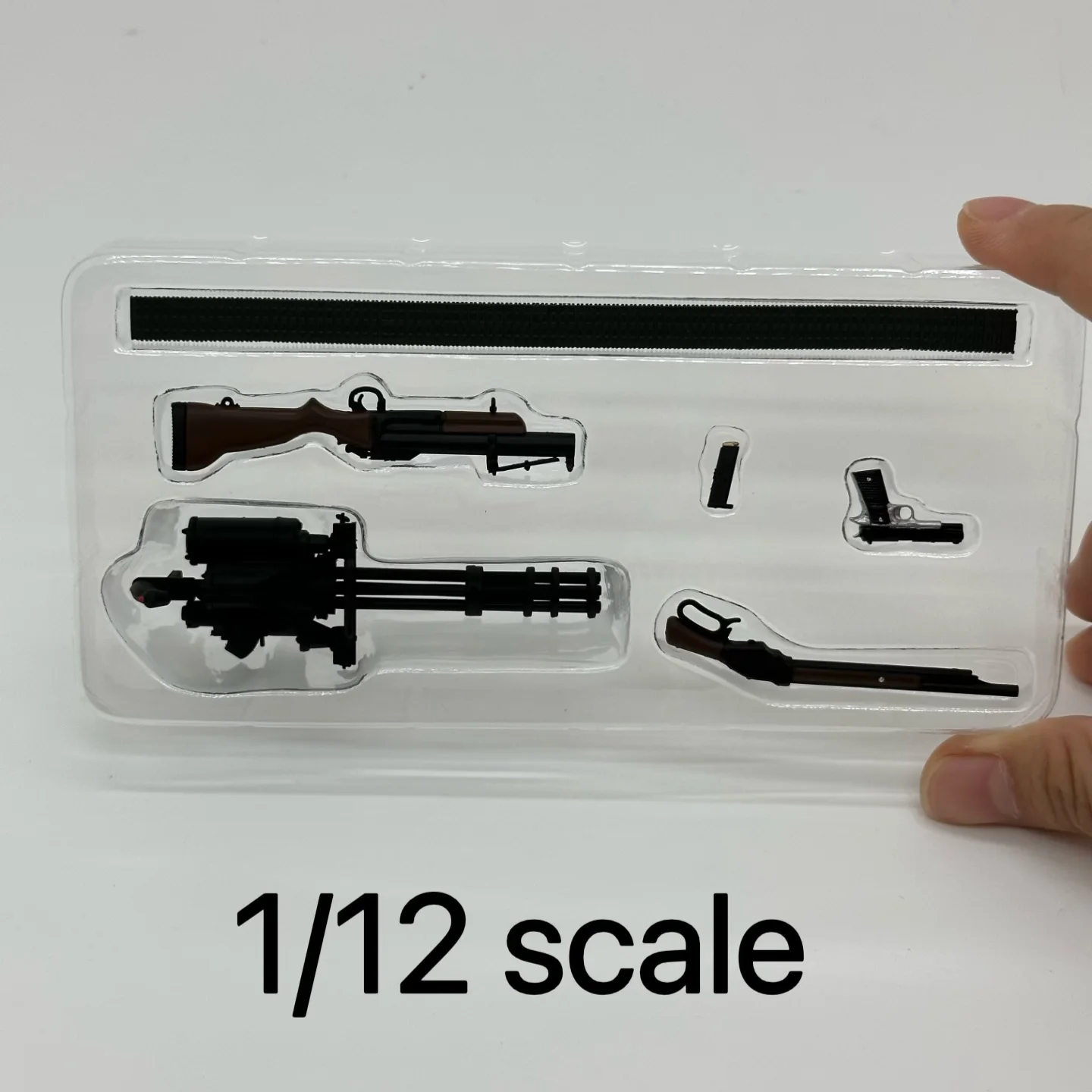 

1/12 Scale M134 Gatling M79 Grenade Launcher M1887 Winchester M1911A1 Set Plastic Model for 6inch Action Figures Soldier Toys