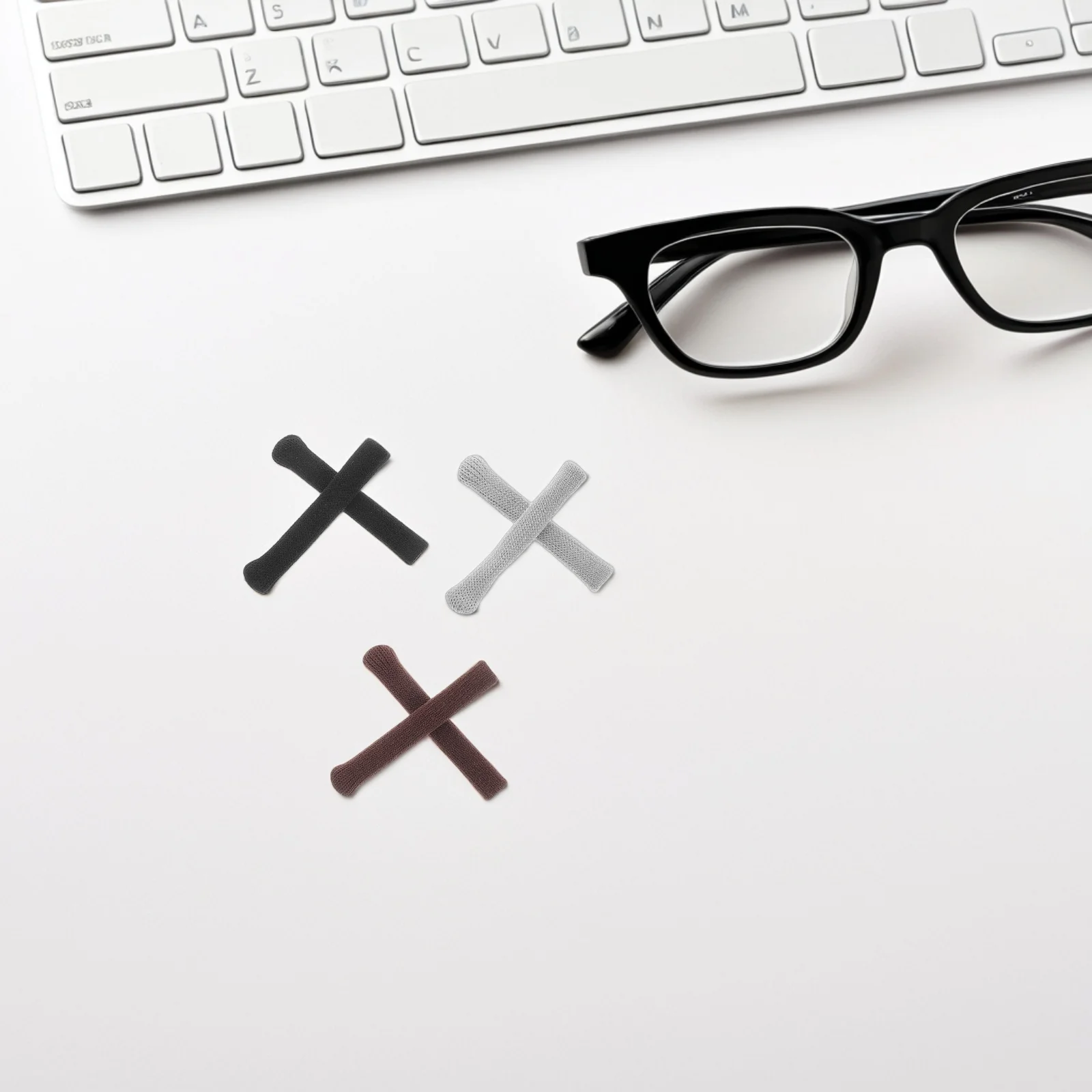 

6pcs Eyeglass Temple Sleeves Knit Anti-Slip Universal Fit For Sunglasses Glasses Ear Grips Replacement Parts Accessories