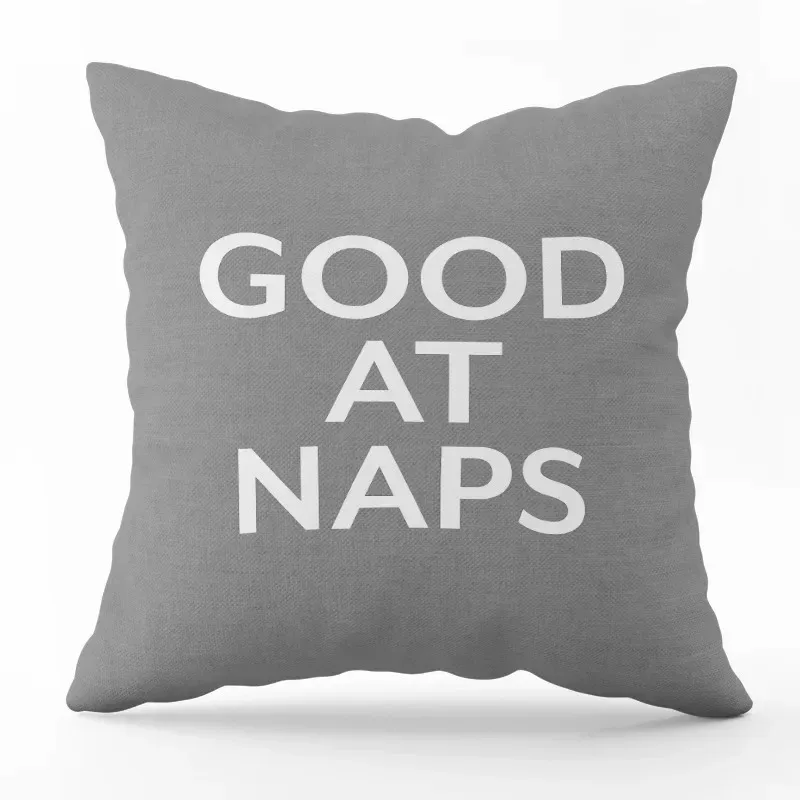 Home Living Room Sofa Chair Decorative Pillowcase Nordic Simple Gray Geometric Print Pattern Square Cushion Cover