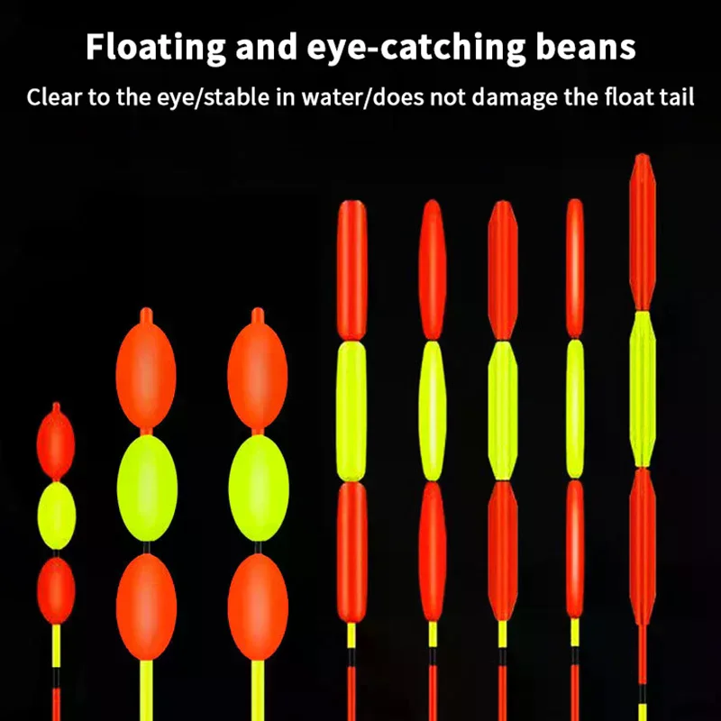 30/50PCS Fishing Float Bobbers Fluorescent Drift Ball Foam Strike Indicator Fishing Floating Buoyancy Balls Fishing Accessories