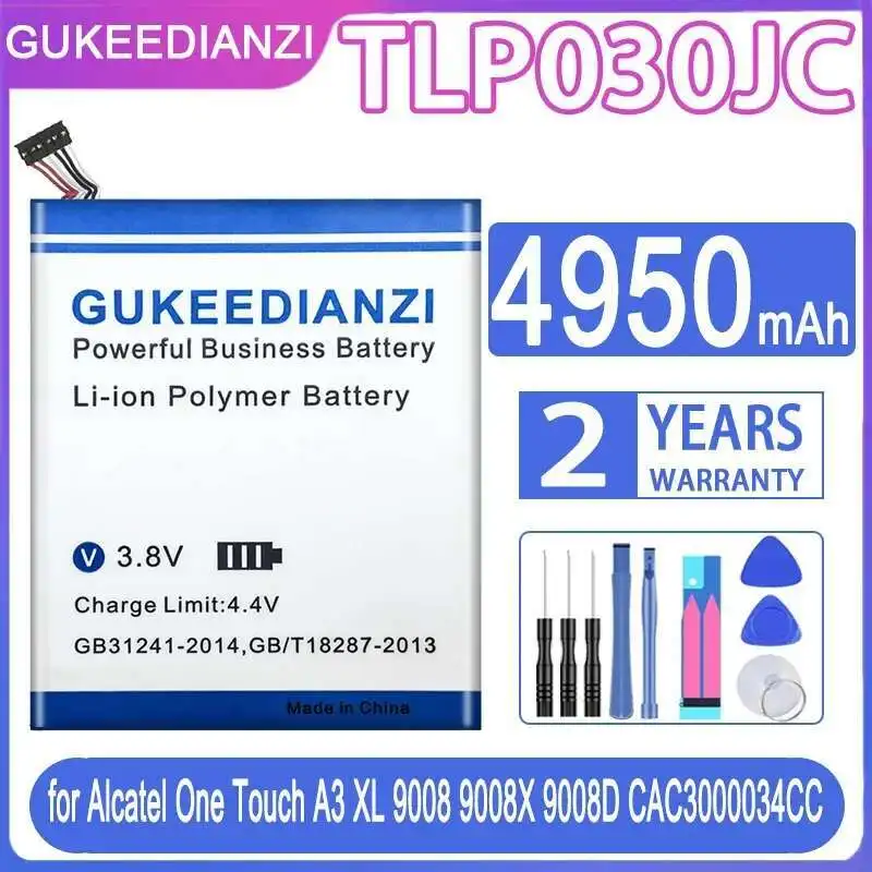 

For Alcatel One Touch A3 XL 9008 9008X 9008D Good Low-Temperature Performance TLP030JC Mobile Phone Battery 4950Mah
