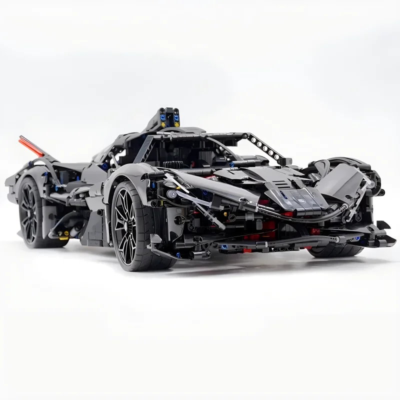 New MOC 43100B 1:8 Black Technical Super Sports Car Model Buidling Blocks Bricks Educational Puzzle Toys Christmas Gift For Kids