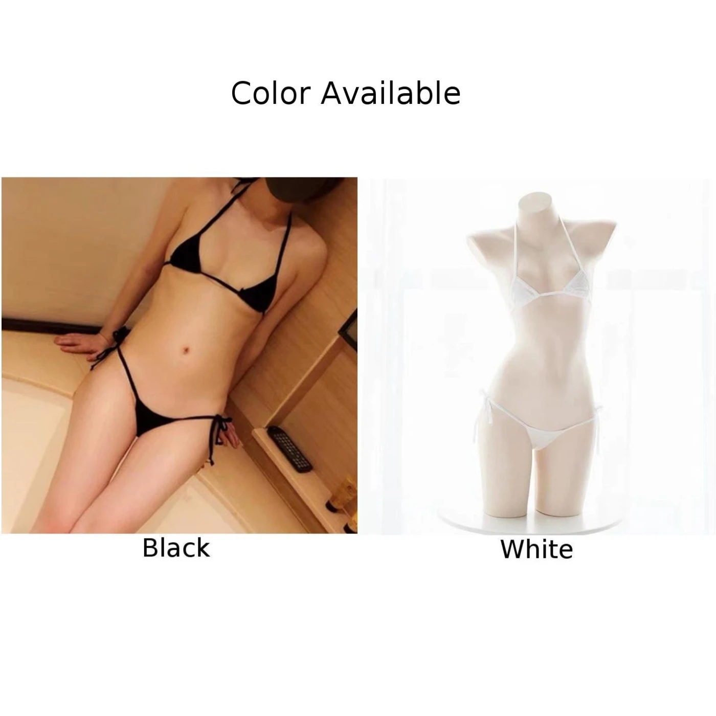 Frauen Sexy Dessous Pyjamas Mini Bikini Riemchen Unterwäsche Slips BH + Höschen Set Bademode Beachwear