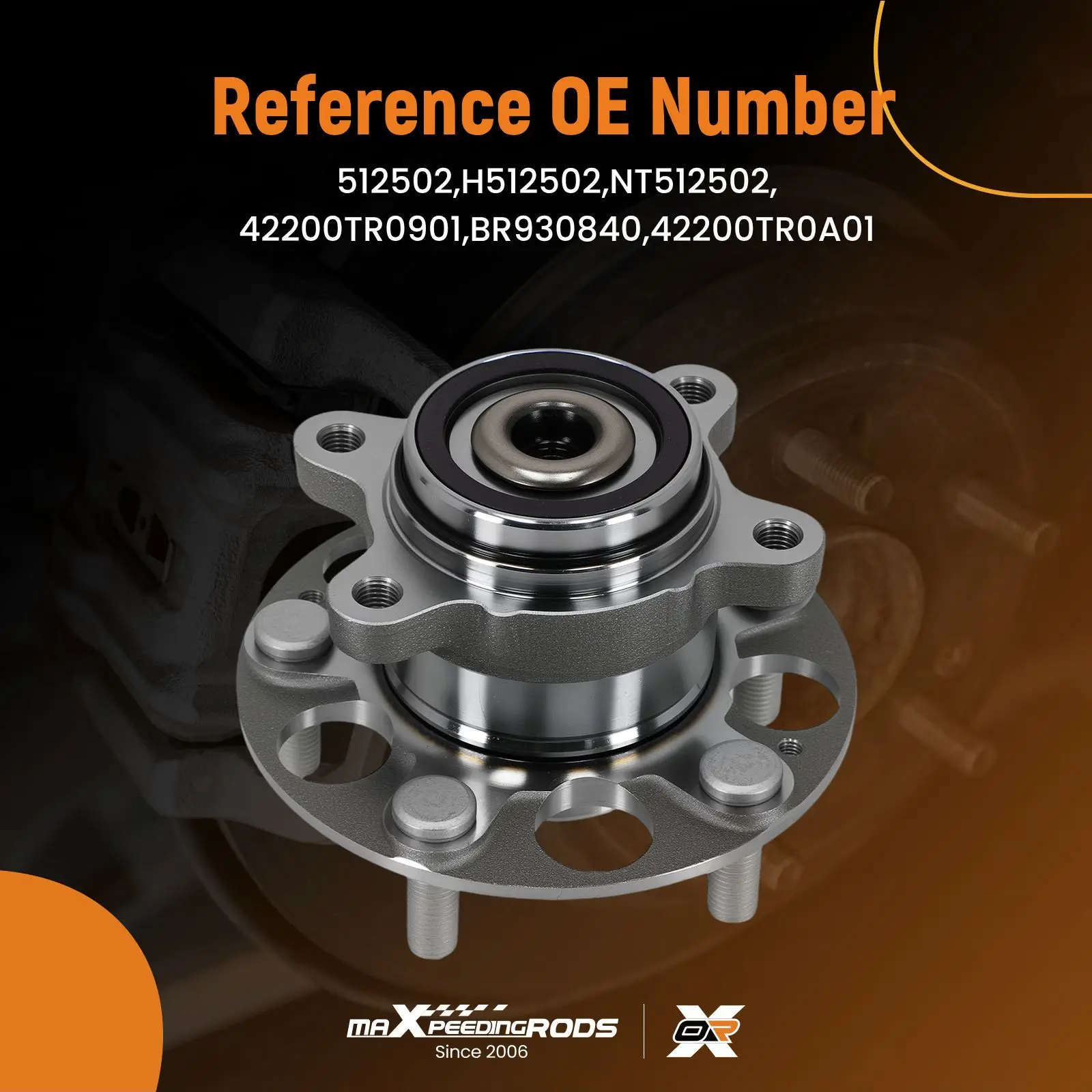 Rear Wheel Hub Bearing Assembly for HONDA CIVIC 2012 42200TR0A01 512502 FWD