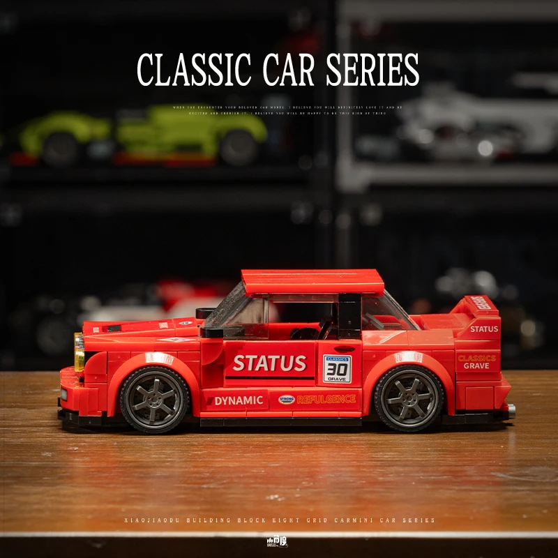 Blocchi di Costruzione Creative per Auto Sportive Tecniche, Modello MOC di Veicoli da Corsa Famosi, Mattoncini DIY per Regali