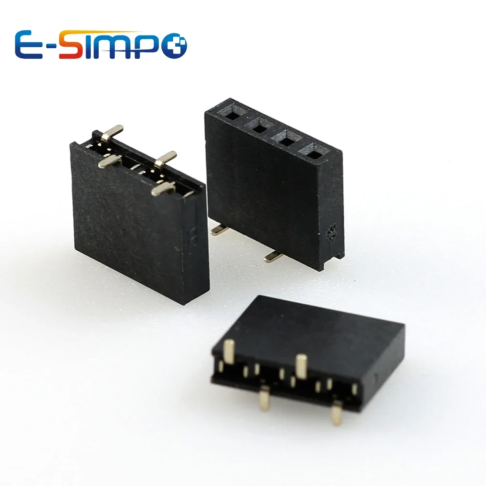 50pcs 2.54mm SMT Female Pin Header Socket Type 1/2 Single Row 2/3/4/5P 6P 7/8P 10P 20P~40p PH8.5 PH5 Short Profile PCB Connector