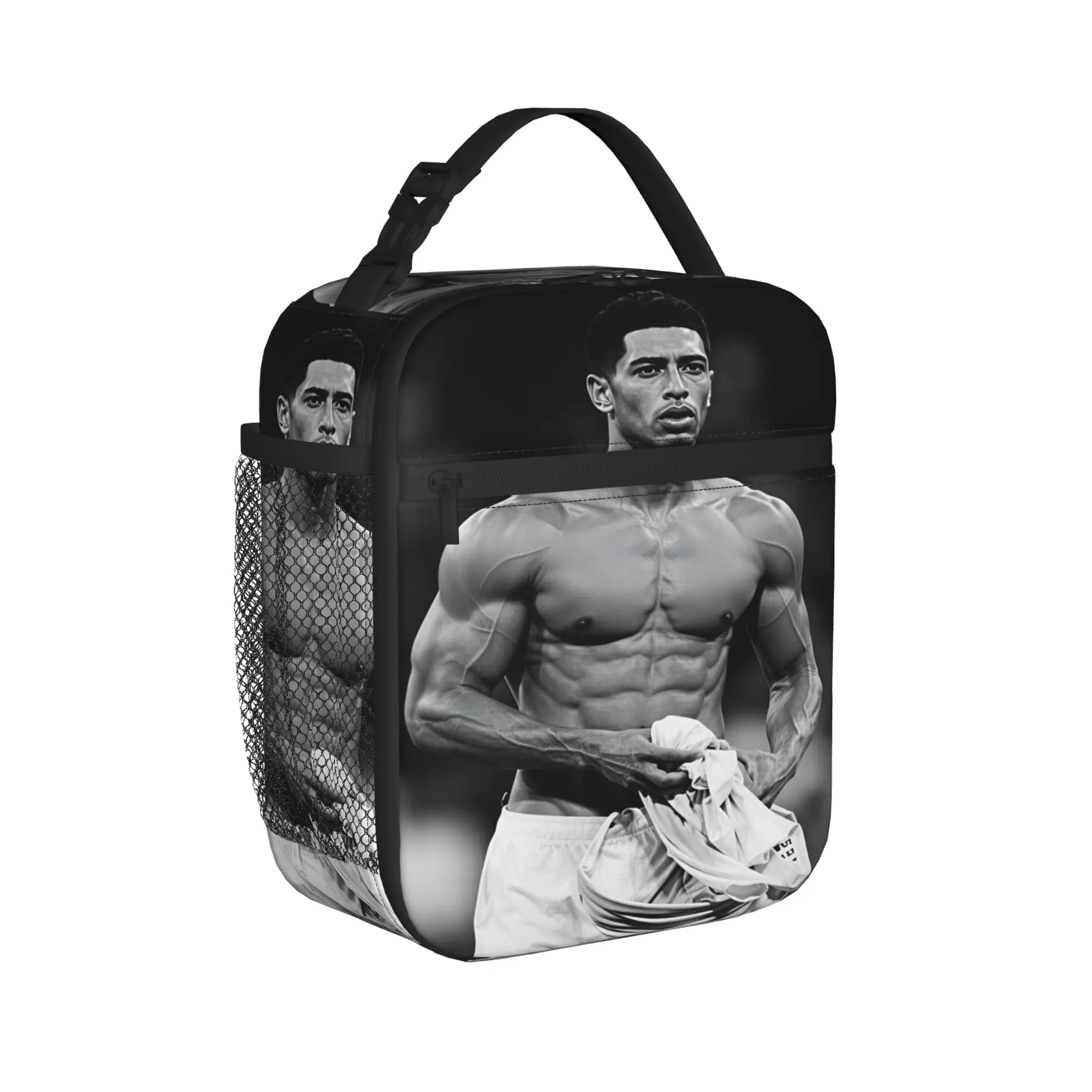 Jude-Bellingham Lunch Bag For Child  Print Lunch Box Retro Outdoor Picnic Cooler Bag Portable Oxford Thermal Lunch Bags