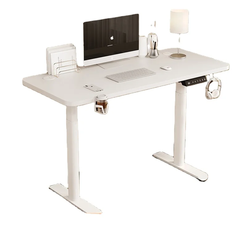 Wholesale Steel Smart Oval Tube Electric Height-Adjustable Three-level Memory Function Standing Office Computer Desk Home Office
