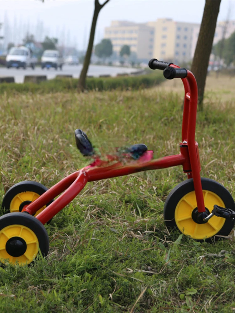 Children's U-Shaped Tricycle Double Pocket Windmill Children's Toy Children's Tricycle