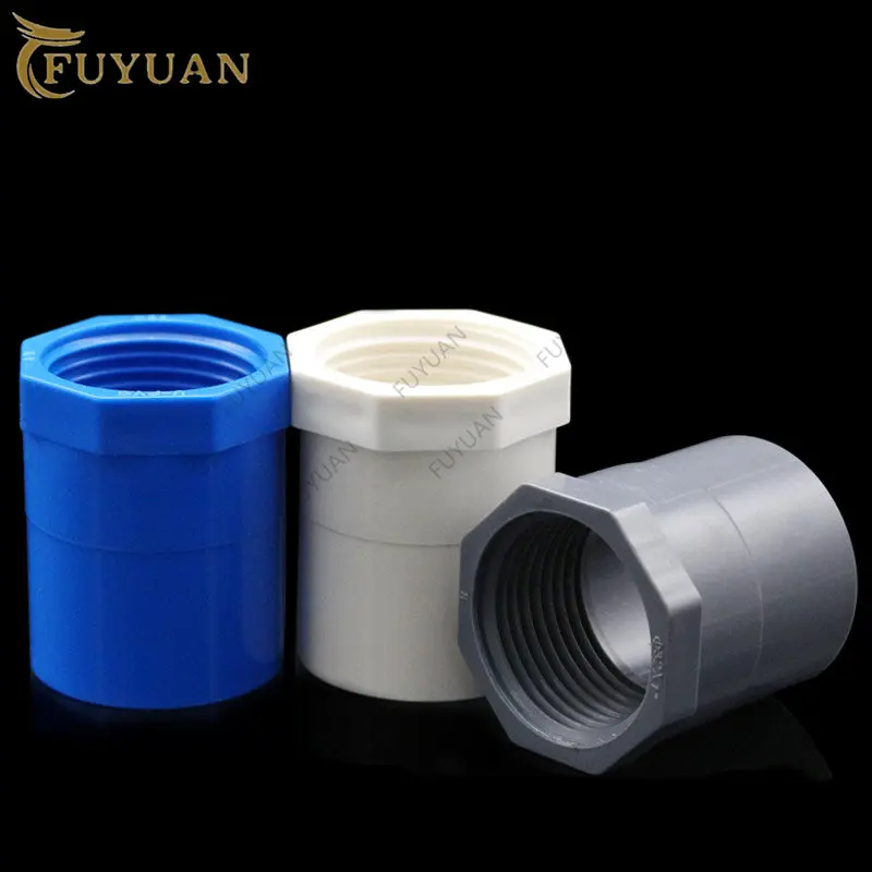 1/2 3/4 1 BSP Female Thread x 20/25/32/40/50mm ID Socket Straight PVC Pipe Fitting Water Connector Irrigation Water Parts Diy