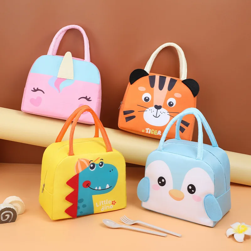 Nette Cartoon Student Lunch Box Tasche Tragbare Lagerung Isolierung Tasche Mittagessen Taschen für Kinder Picknick Taschen Mutter Kinder Taschen für Mädchen