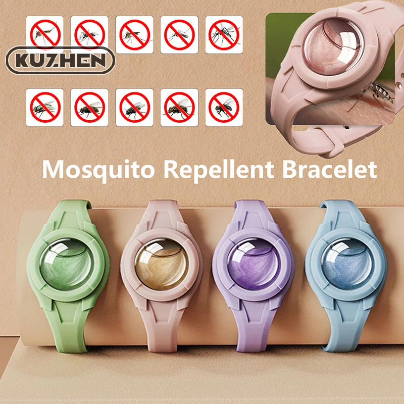 Anti Mosquitoes Bite Wristband Outdoor Mosquitoes Repeller Bracelet With Natural Essential Oil Safe Effective Repeller Bugs Gift