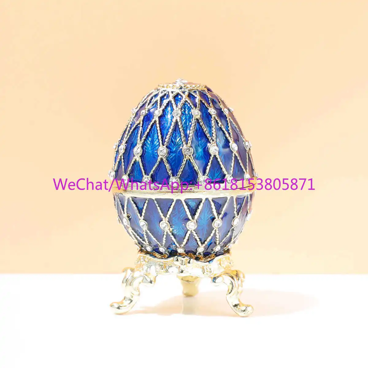 Easter egg alloy metal handicraft multi-colored small egg ornament