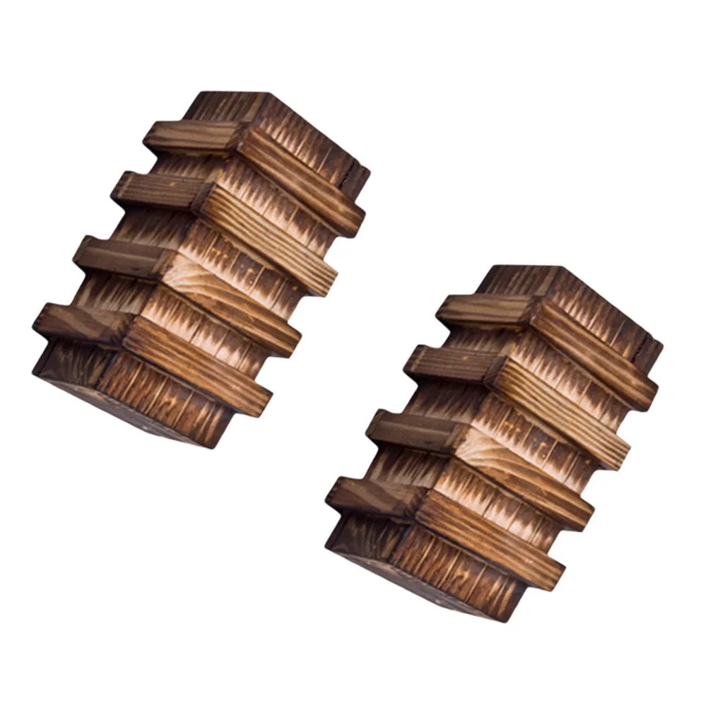 

2Pcs Three-Lock Wooden Box Secret Drawer Hidden Storage Safe for Kids Educational Puzzle Secret Drawer Children Box