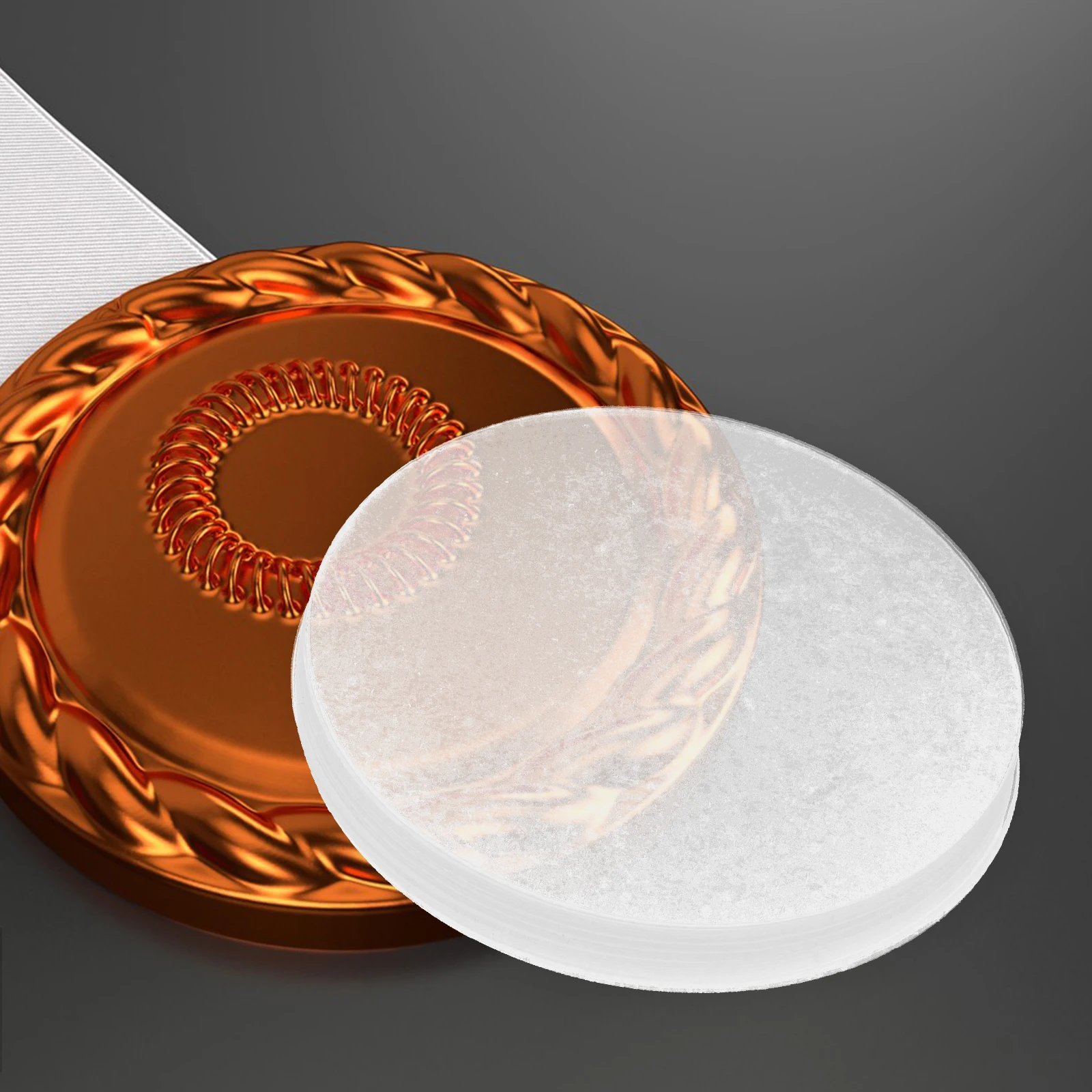 

100Pcs Transparent Badge Button Film Clear Protective Plastic Films for Round Badge DIY Arts Crafts Supplies Transparent Film