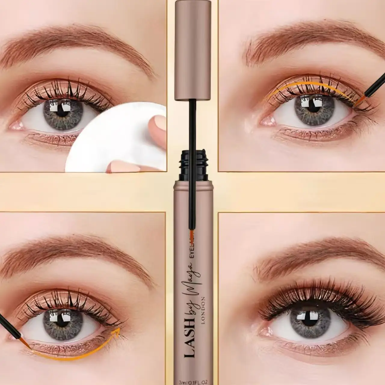 Siero per la crescita delle ciglia più spesse Ciglia allungabili più lunghe Curl Mascara Ciglia Curling impermeabile Delicato e non irritante