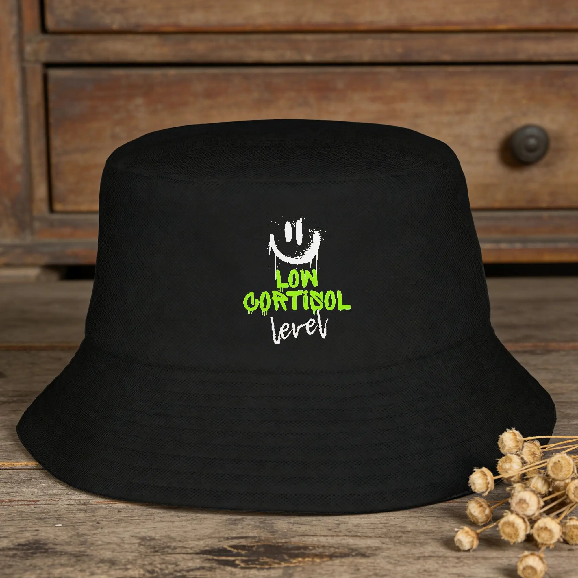 Low Cortisol Levels  Bucket Hat For Women  Fisherman Hats Casual Fishing Caps Breathable Hawaii Design Sunscreen Hats