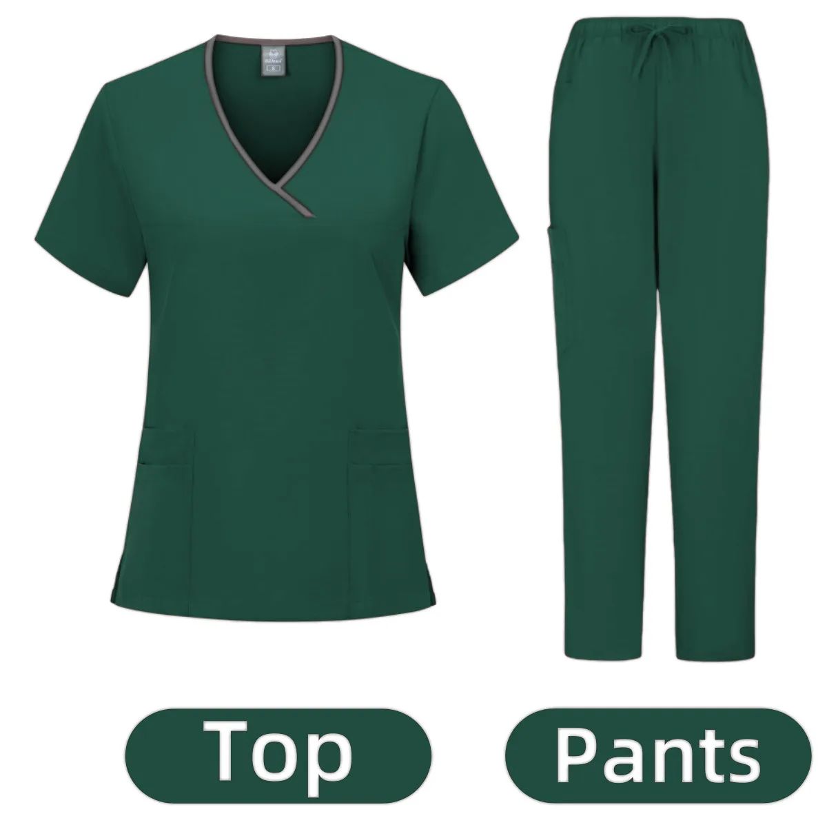 

Multicolour Jogger Suits Doctor Nursing Uniforms Short Sleeve V-Neck Tops Pocket Pants Nurse Scrubs Set Medical Clinical Clothes