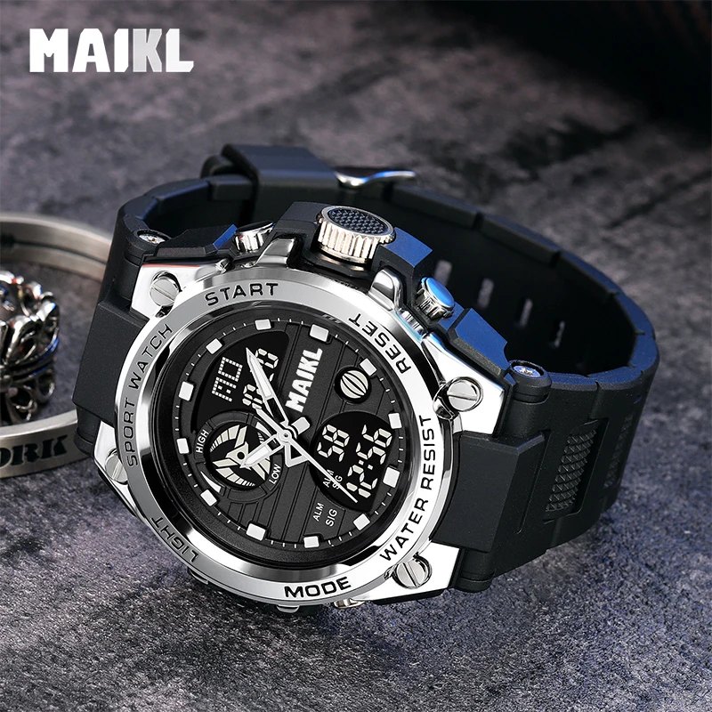 MAIKL Top Luxury G Style Men LED Digital Watch Date Military Sports Watches Waterproof Electronic Wristwatch Mens Quartz Clock