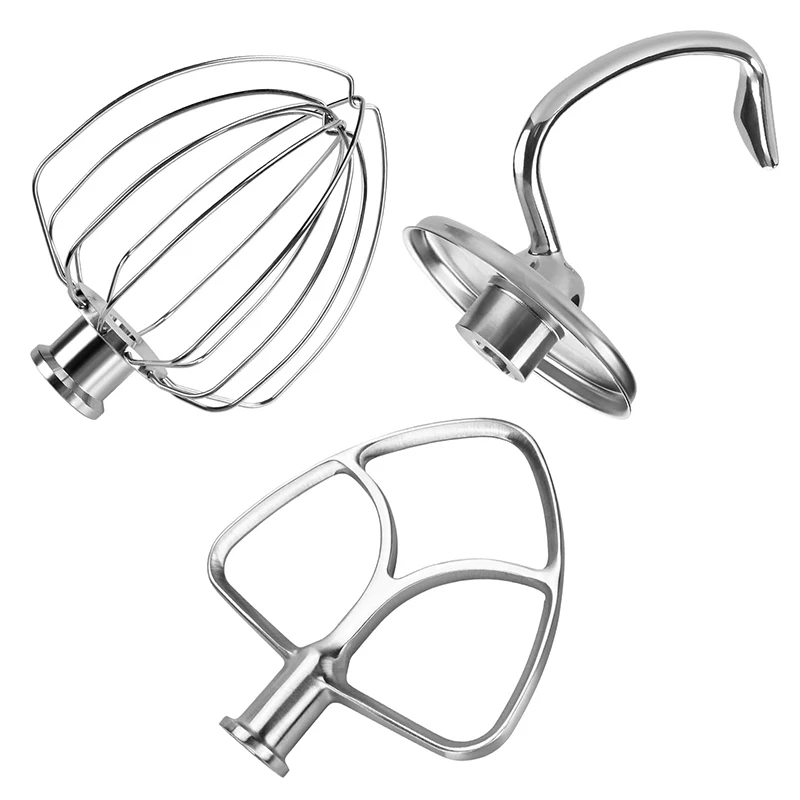 K45B Rührbesen K45DH Knethaken K45WW Drahtschneebesen 304 Edelstahl-Zubehörteile für KitchenAid 4.5qt Classic 5qt Artisan Mixer