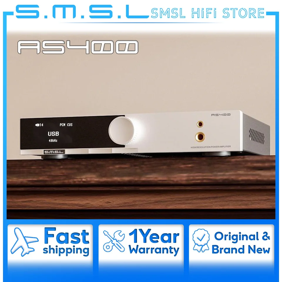 SMSL AS400 ハイレゾ DAC パワーアンプヘッドフォンアンプサポート