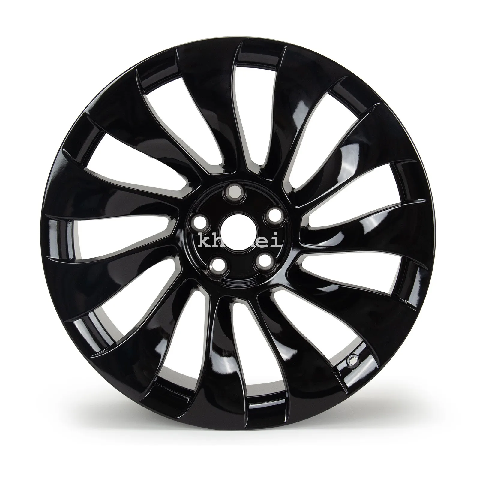 حافة عجلة بديلة مقاس 20 بوصة Uberturbine أسود لامع 2021 2022 2023 للطراز 3 عجلات إطارات مقاس 20 بوصة للسيارة #5