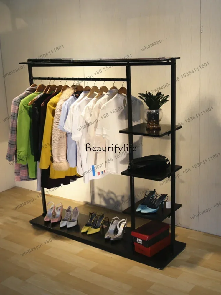 Best Sellers Coat Rack Floor-to-ceiling European Simple Wrought Iron Hanger Assembly Device