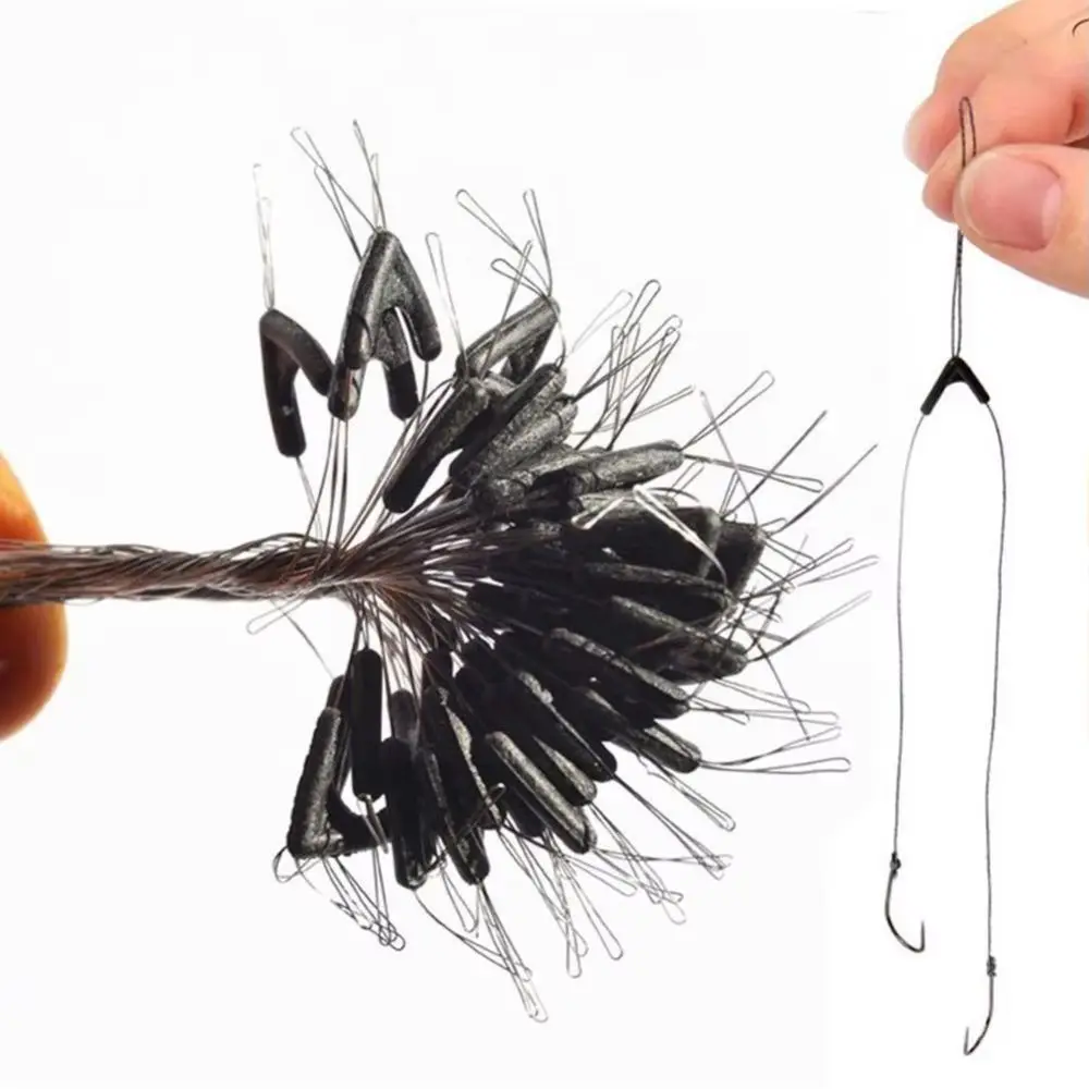 

200pcs Fishing Tackle Double Hooks Contactor One To Two Sub Line Line Bifurcation Device Space Bean Durable