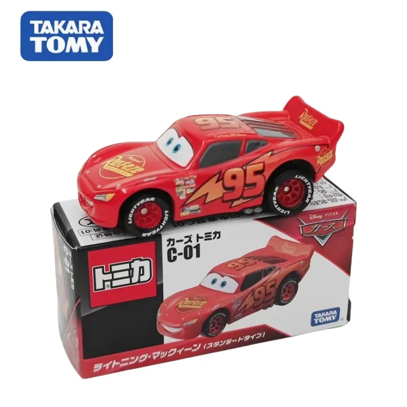 TAKARA TOMY Car Story 1:64 McQueen modelo de simulação de liga fundida, brinquedos de decoração de coleção infantil, presentes infantis.