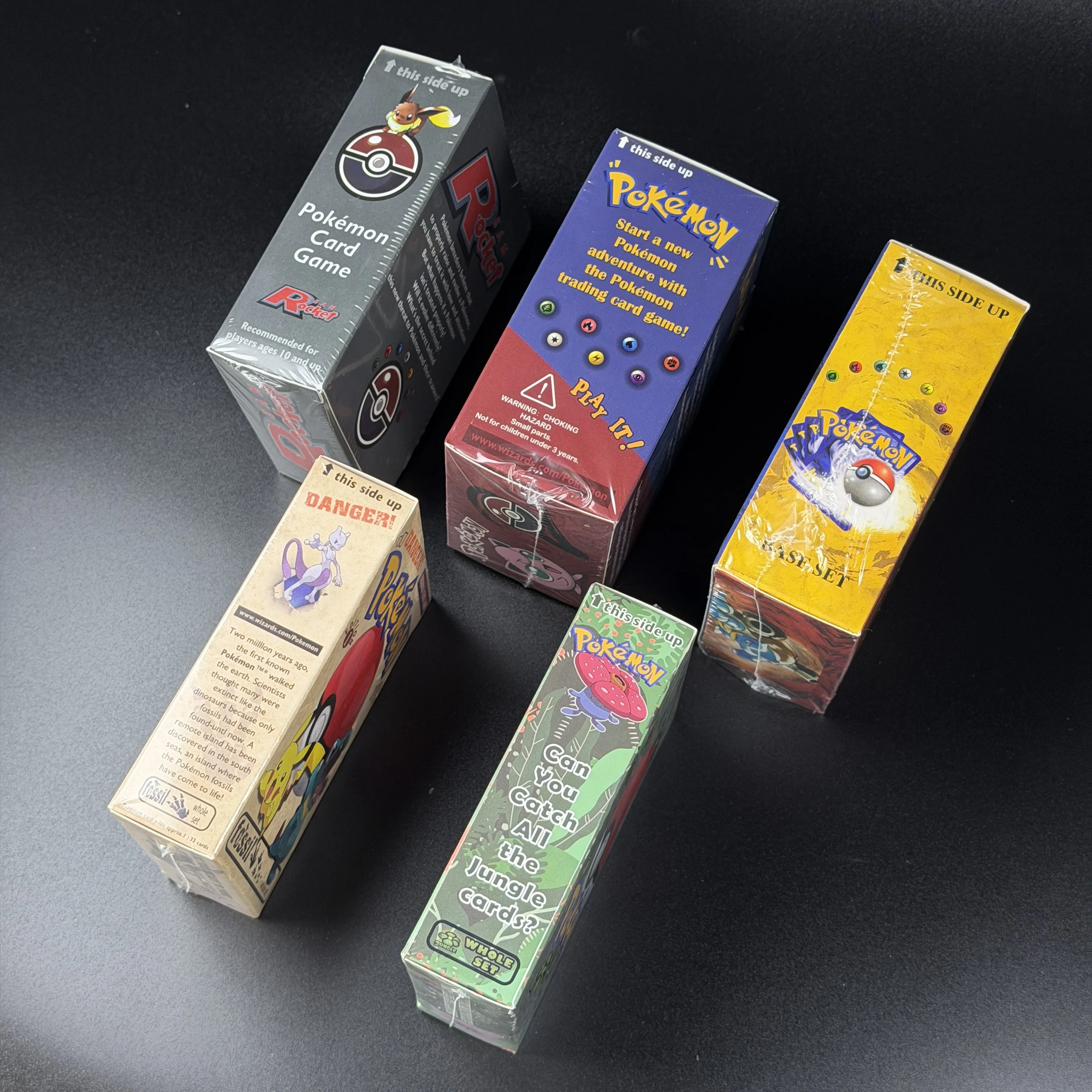 PKM Card 1st Series Bundle Base Set Jungle Fossil Team Rocket Base Set-2 Proxy Master Set Factory Sealed For Set Completionist