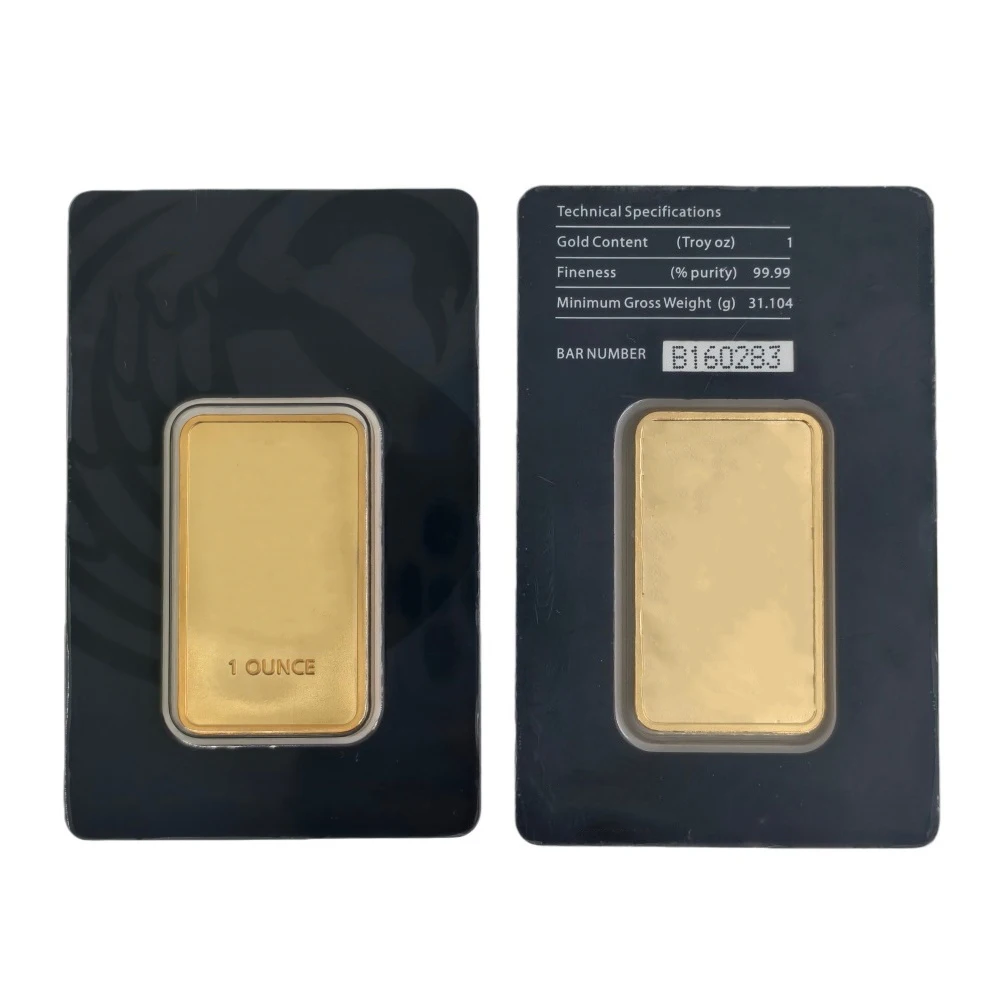 Nieuwe 2026 Paard 1oz Gouden Staafje Verguld Messing Staafjes Niet-Magnetisch Met Rode Zegel Verpakking Ambachten Voor Collectie Cadeau