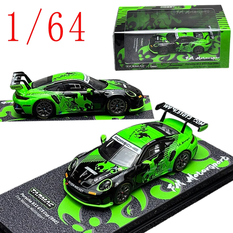 

Модель автомобиля Porsche 911 GT3 Cup (992) из литого металла, масштаб 1/64, игрушка для мальчиков, оригинальная коллекционная серия TW Diecast