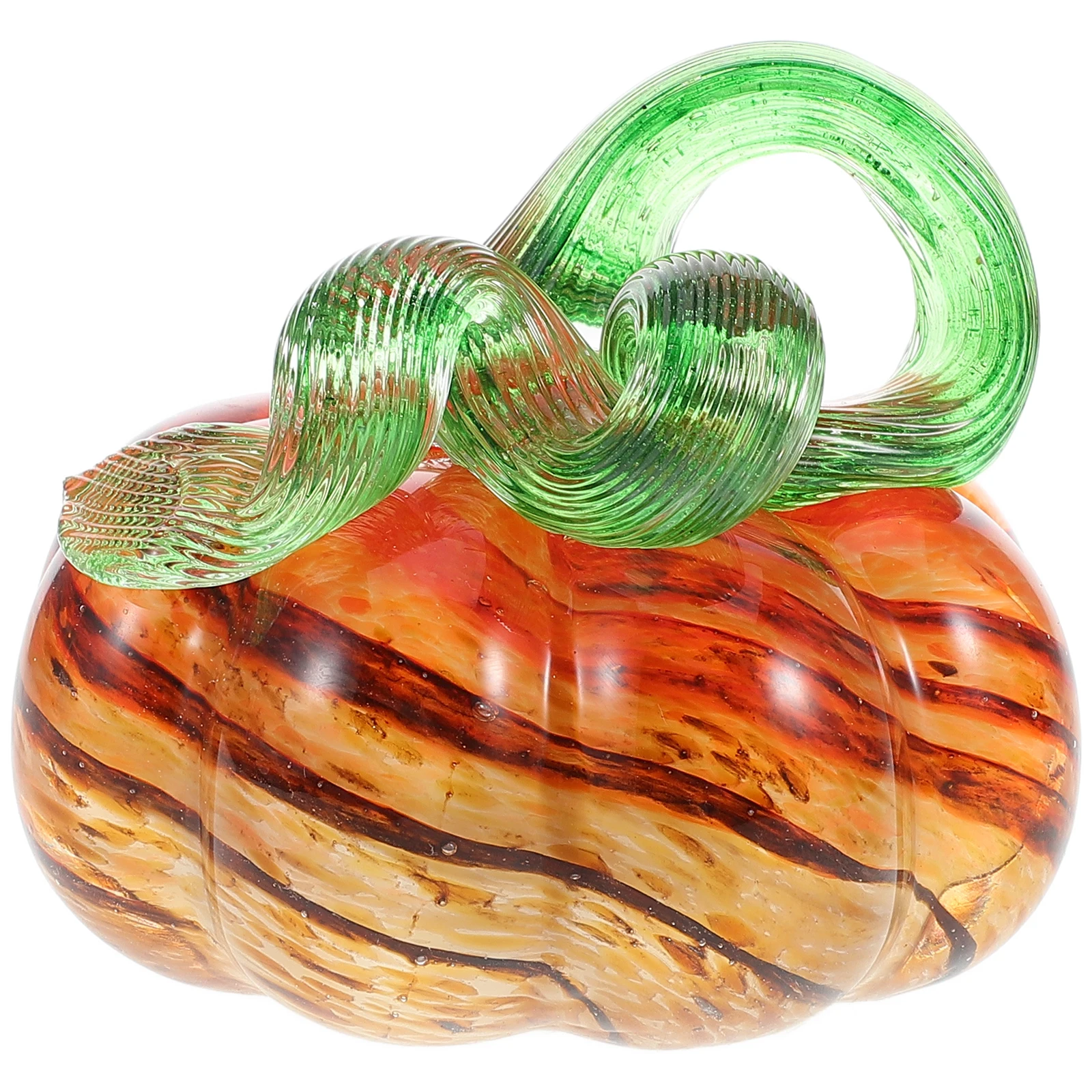 

Thanksgiving Glass Pumpkin Orange Amber 80mm Hand Blown Fall Glass Pumpkin Table Decor Harvest Halloween Centerpiece